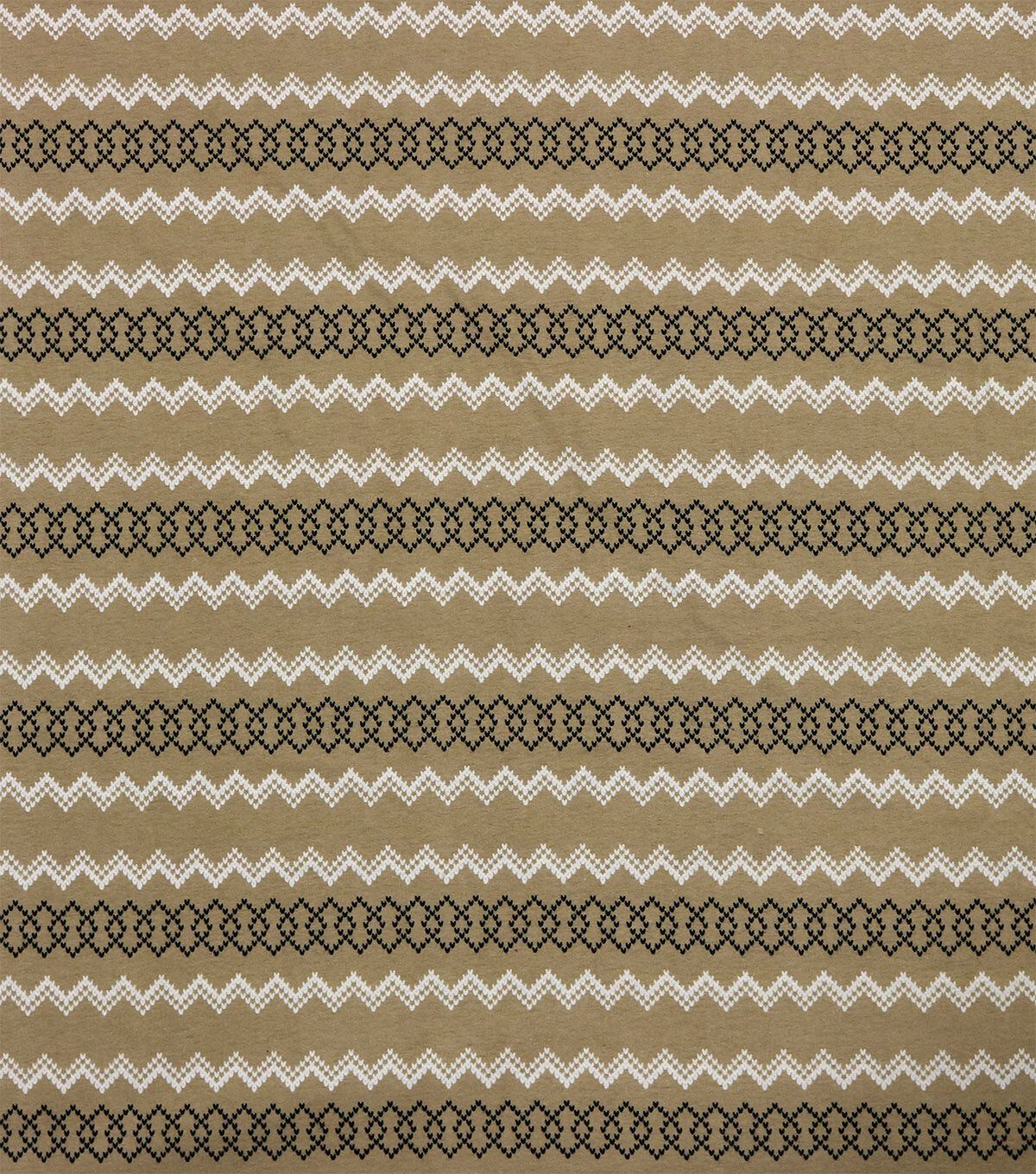 Geometric Print on Brown Super Snuggle Christmas Flannel Fabric