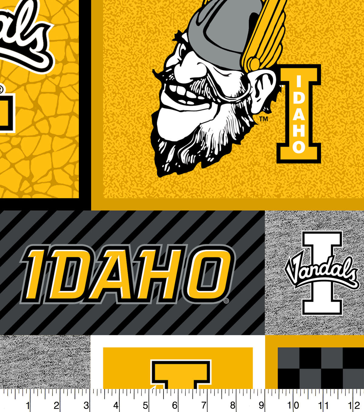 University of Idaho Vandals Fleece Fabric College Patch