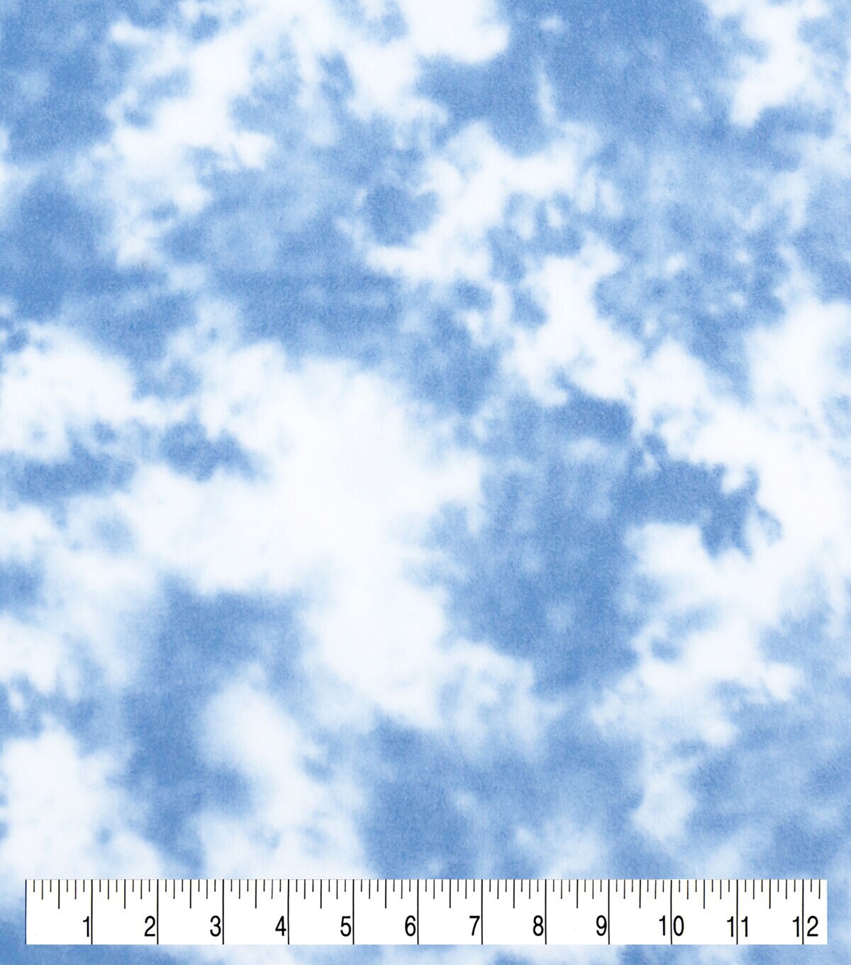 Light Blue & White Tie Dye Anti Pill Fleece Fabric