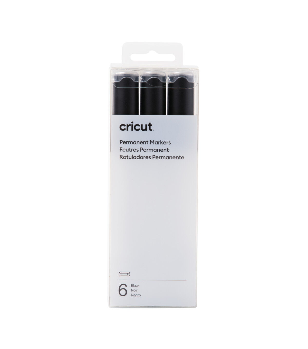 Cricut 2.5mm Black Permanent Markers 6ct