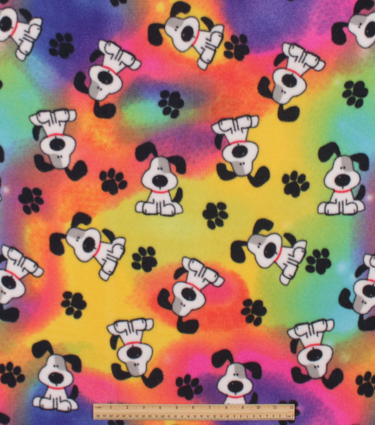 Pride Paw Prints With Dogs Anti Pill Plush Fleece Fabric