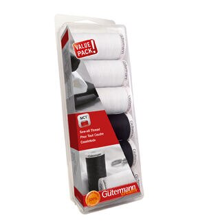 Gutermann 273yds Black & White 6 Spool Set