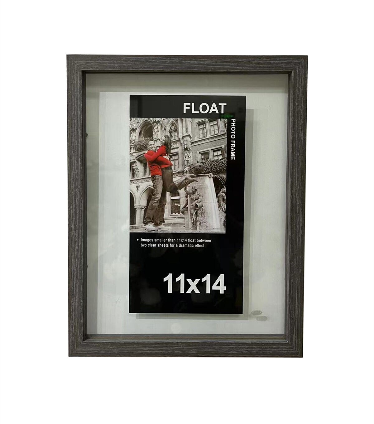 Innovative Home Creations 11 x 14 Gray Wood Float Frame