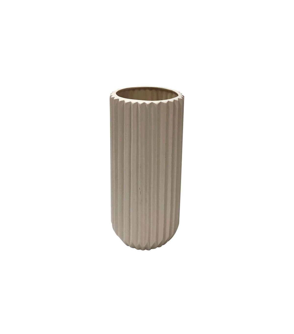 10'' Beige Grooved Ceramic Planter by Bloom Room
