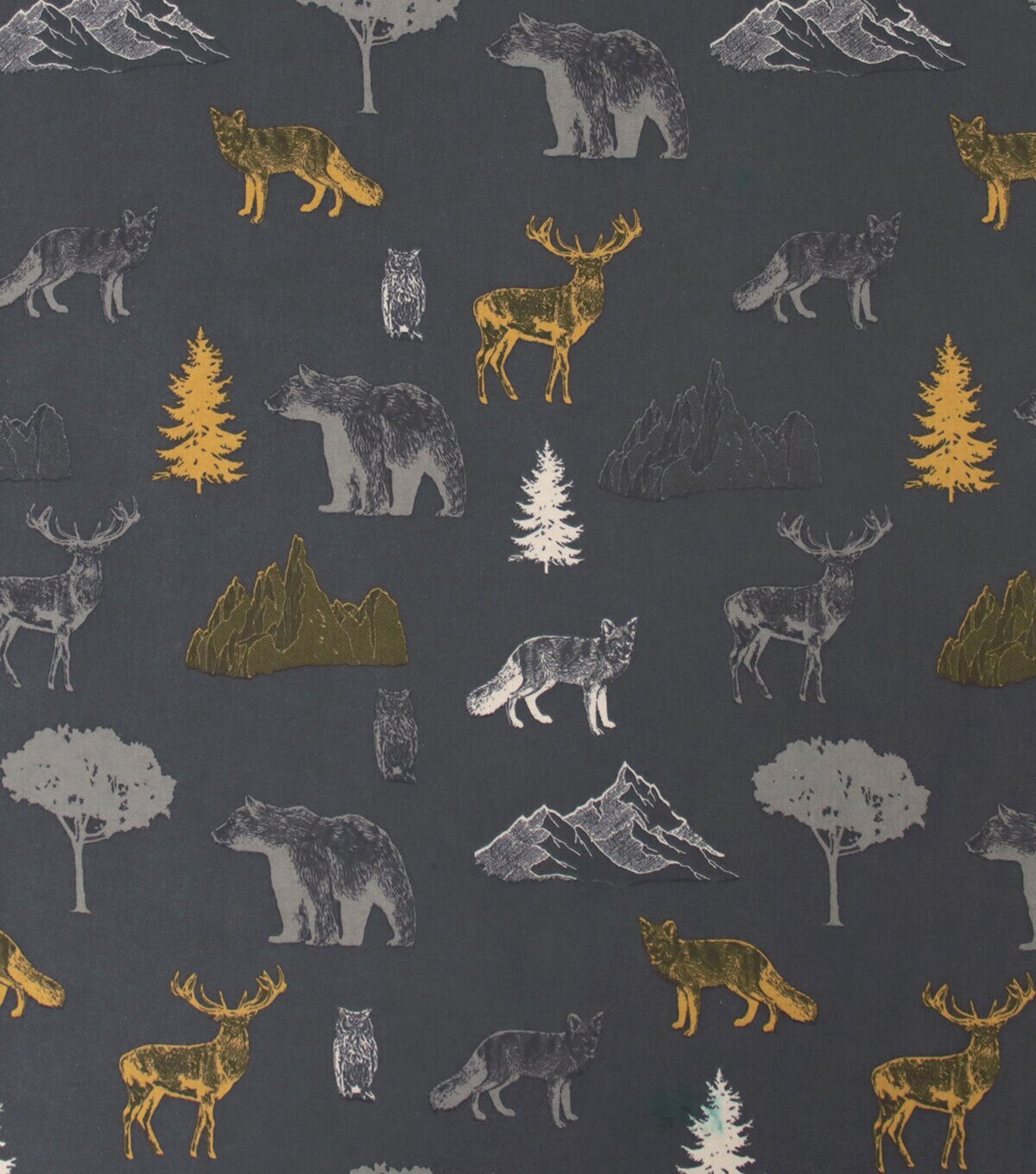 Wilderness Scenic Outline Super Snuggle Flannel Fabric