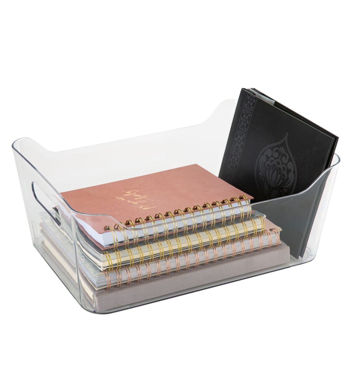 Simplify 14 x 6 Clear Plastic Storage Bin