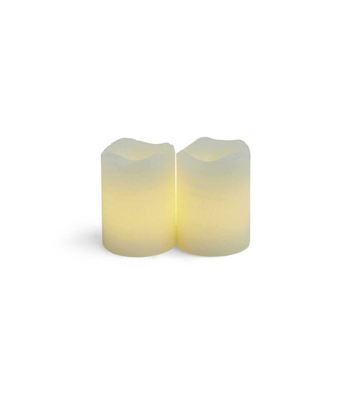 Flameless Vanilla Scented LED Rustic Votive Candles 2 pk Cream