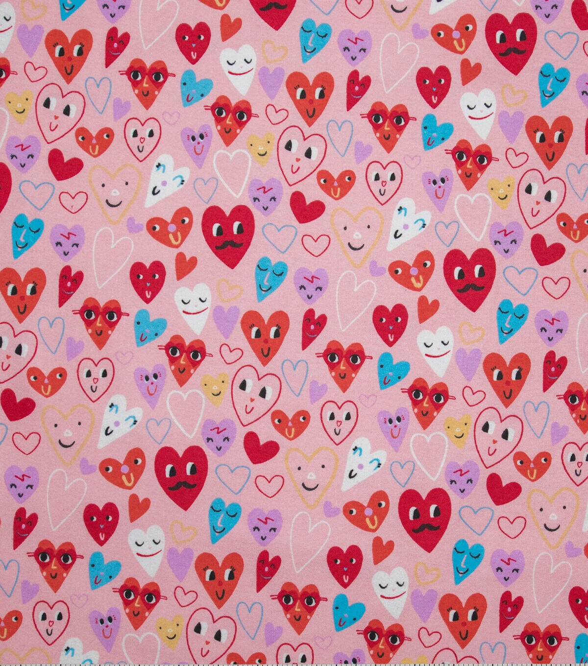 POP! Tossed Hearts Super Snuggle Flannel Fabric