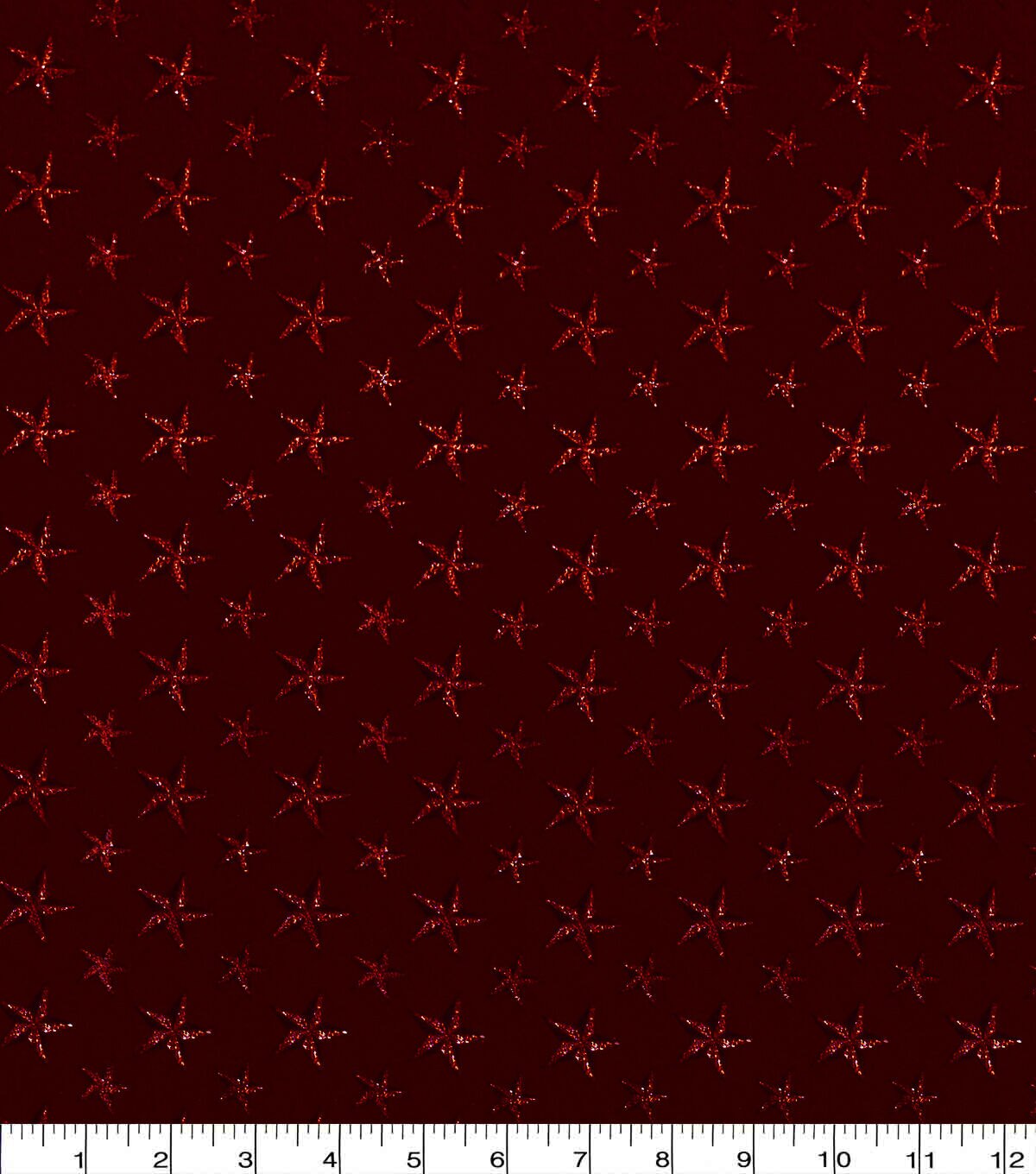 Red Texas Stars Foil Patriotic Cotton Fabric