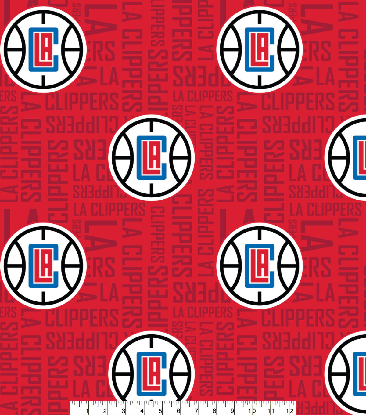 Los Angeles Clippers Toss Wordmark NBA Fleece Fabric