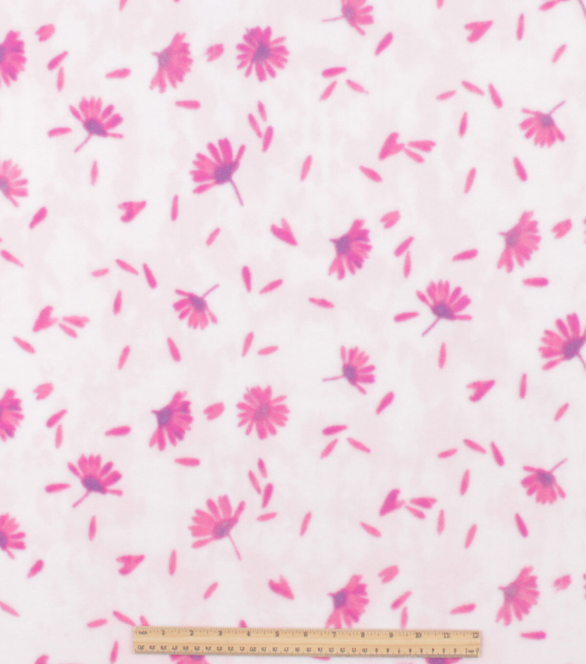 Pink Watercolor Floral Anti Pill Fleece Fabric