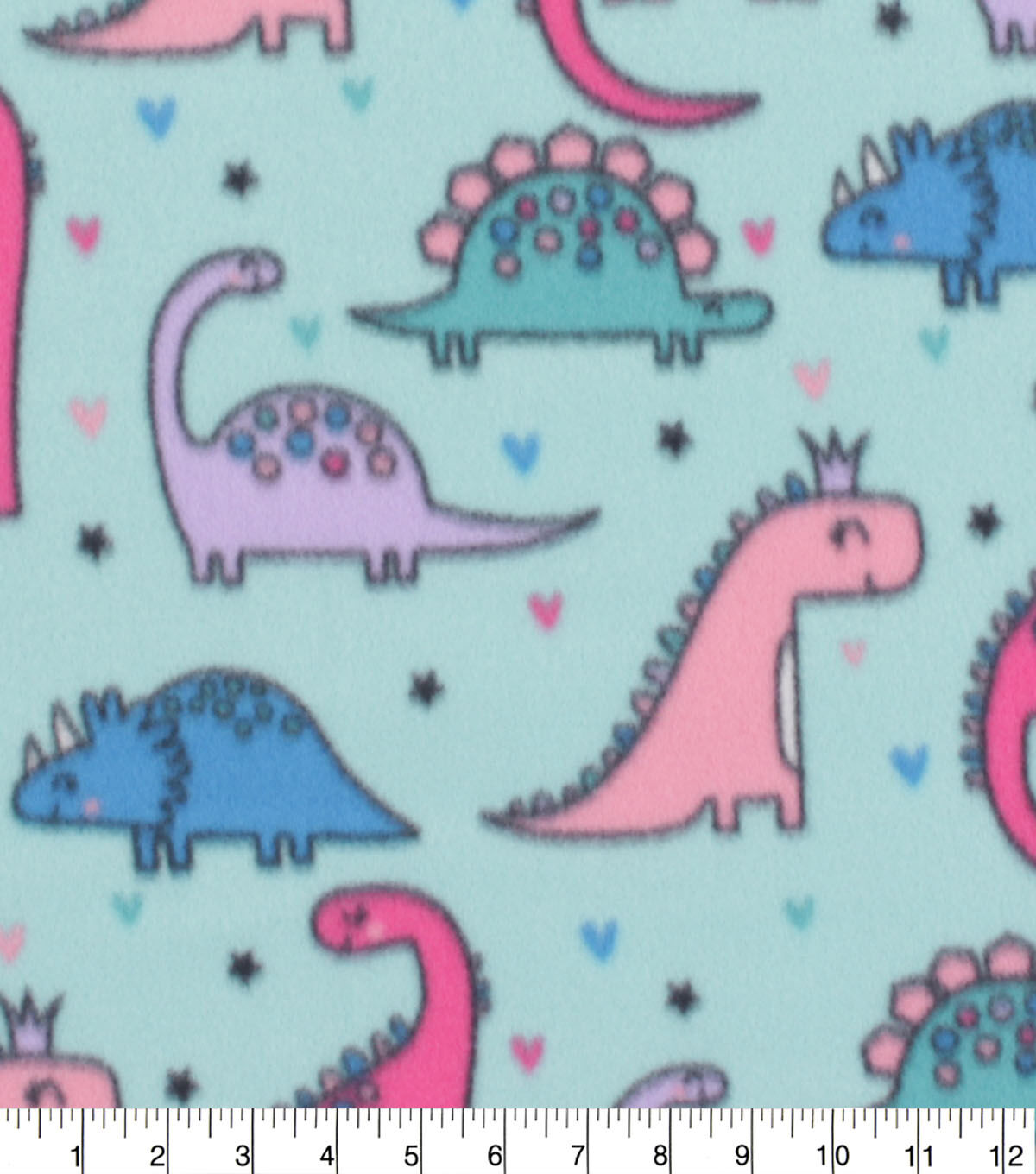 Smiling Dinos Blizzard Fleece Fabric