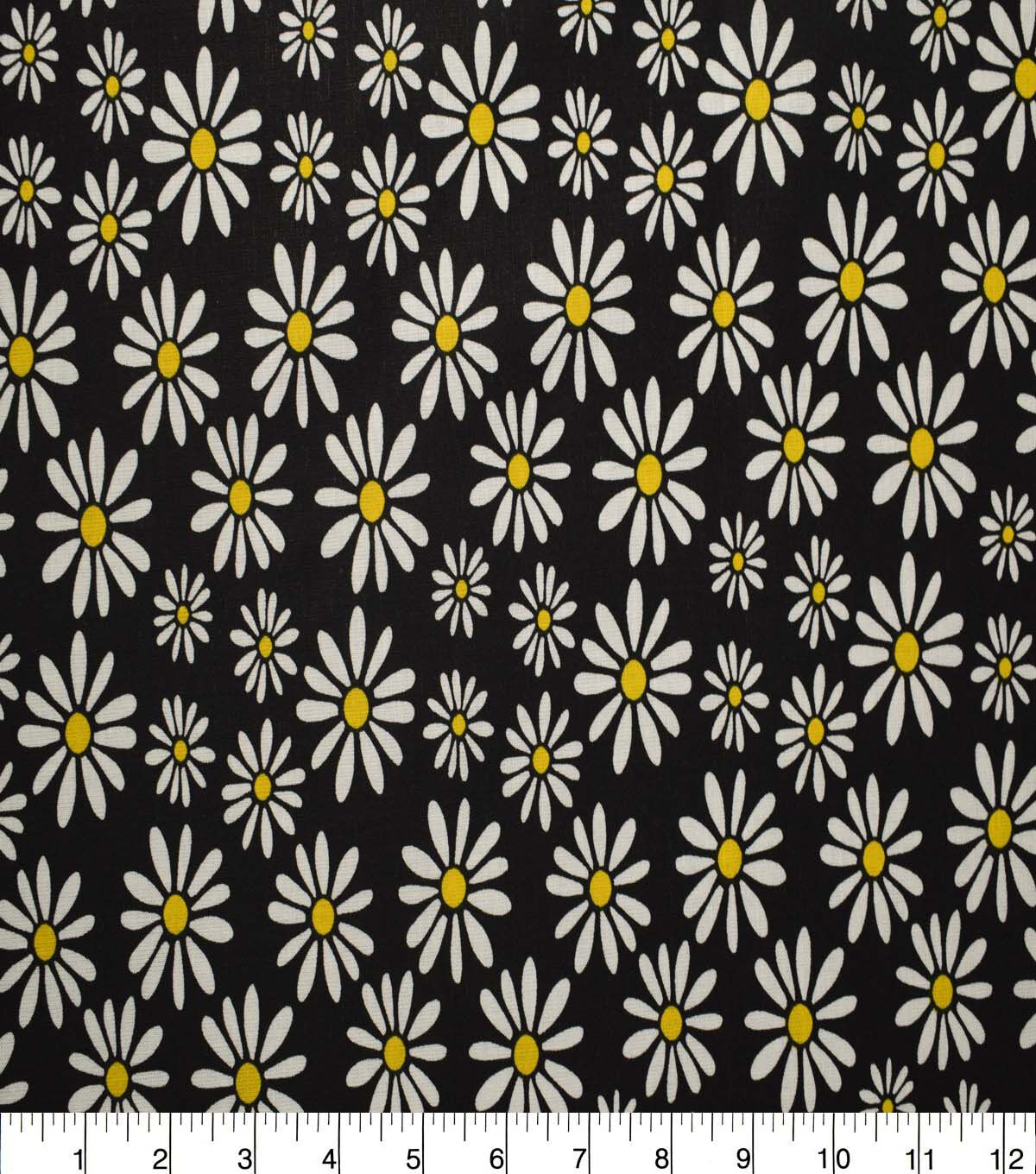 Floral on Black Cotton Fabric by Quilter's Showcase