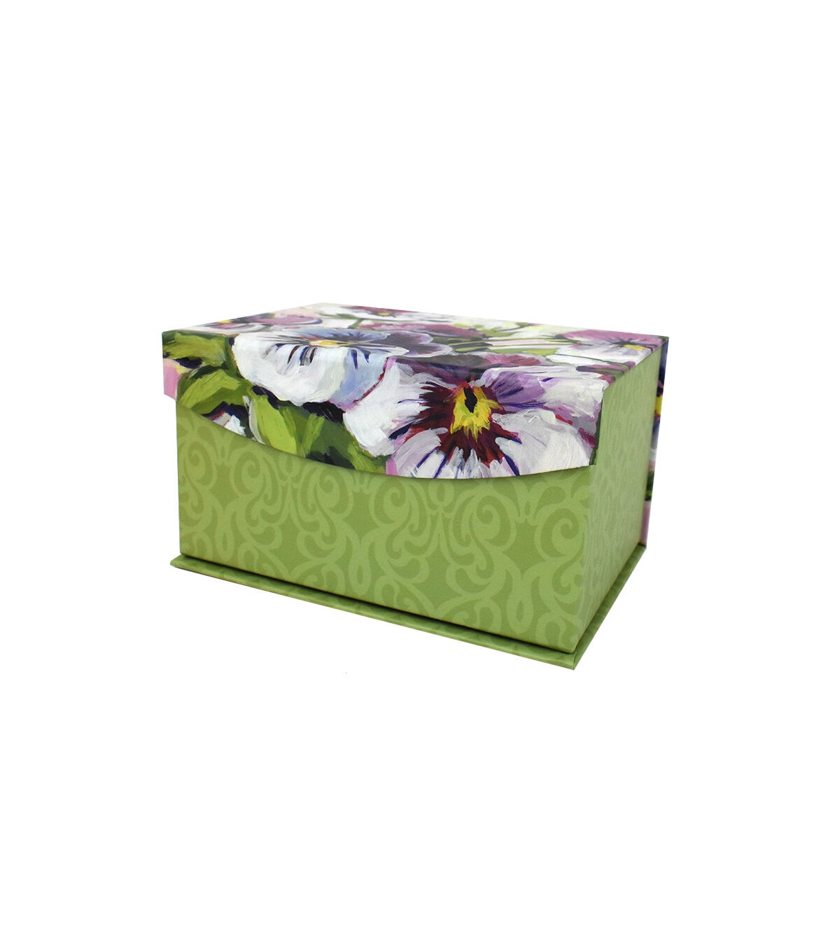 8 Green Gallery Floral Fliptop Box