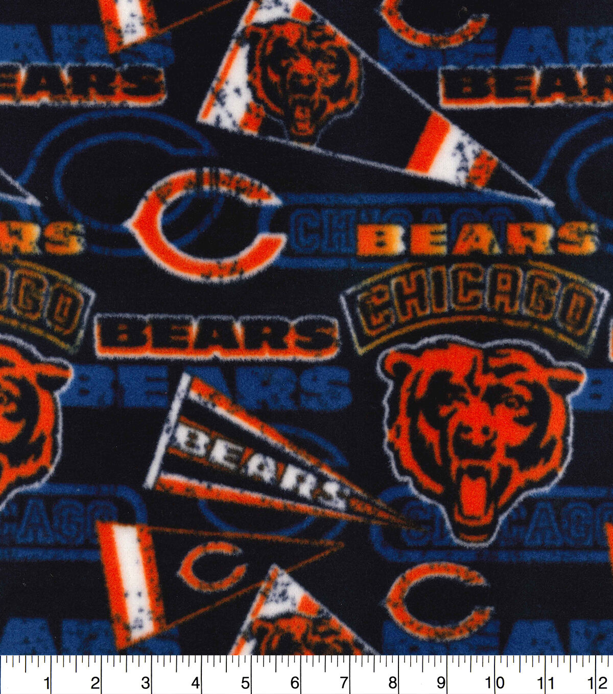 Fabric Traditions Chicago Bears Fleece Fabric Retro