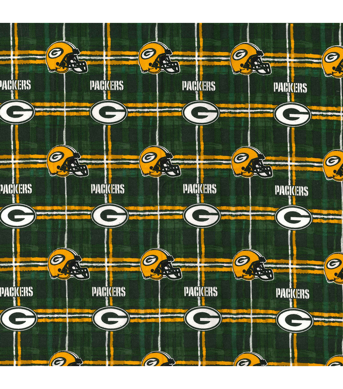 Fabric Traditions Green Bay Packers Flannel Fabric Plaid