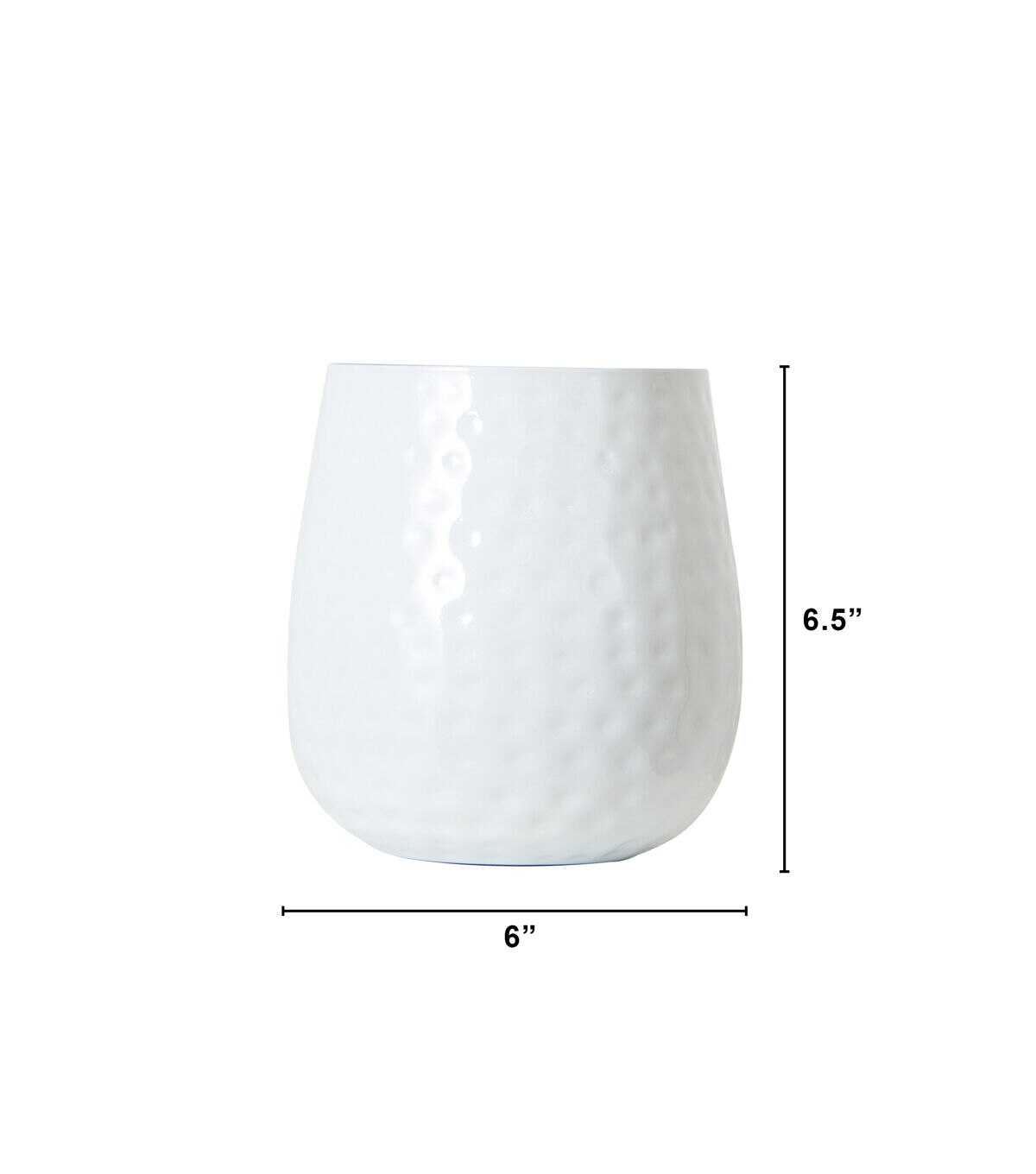 Nearly Natural 7 White Oval Shaped Iron Planter