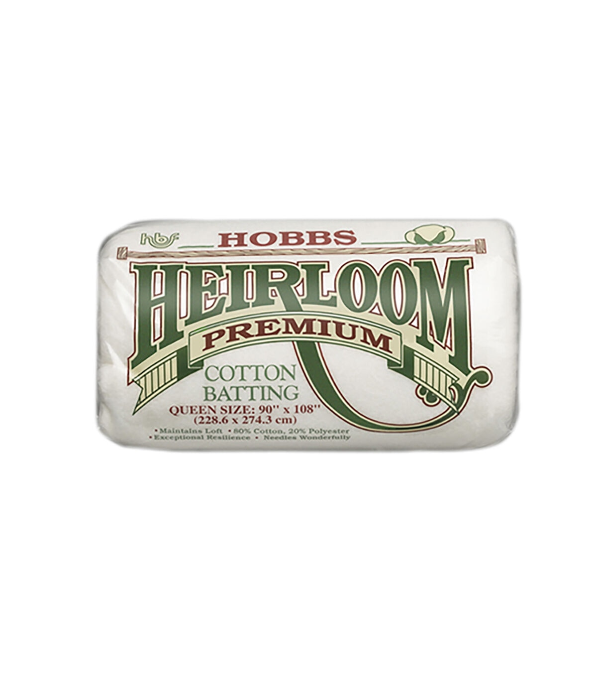 Hobbs Heirloom Unbleached 80 & 20 Cotton Blend Batting 120'' x 120''