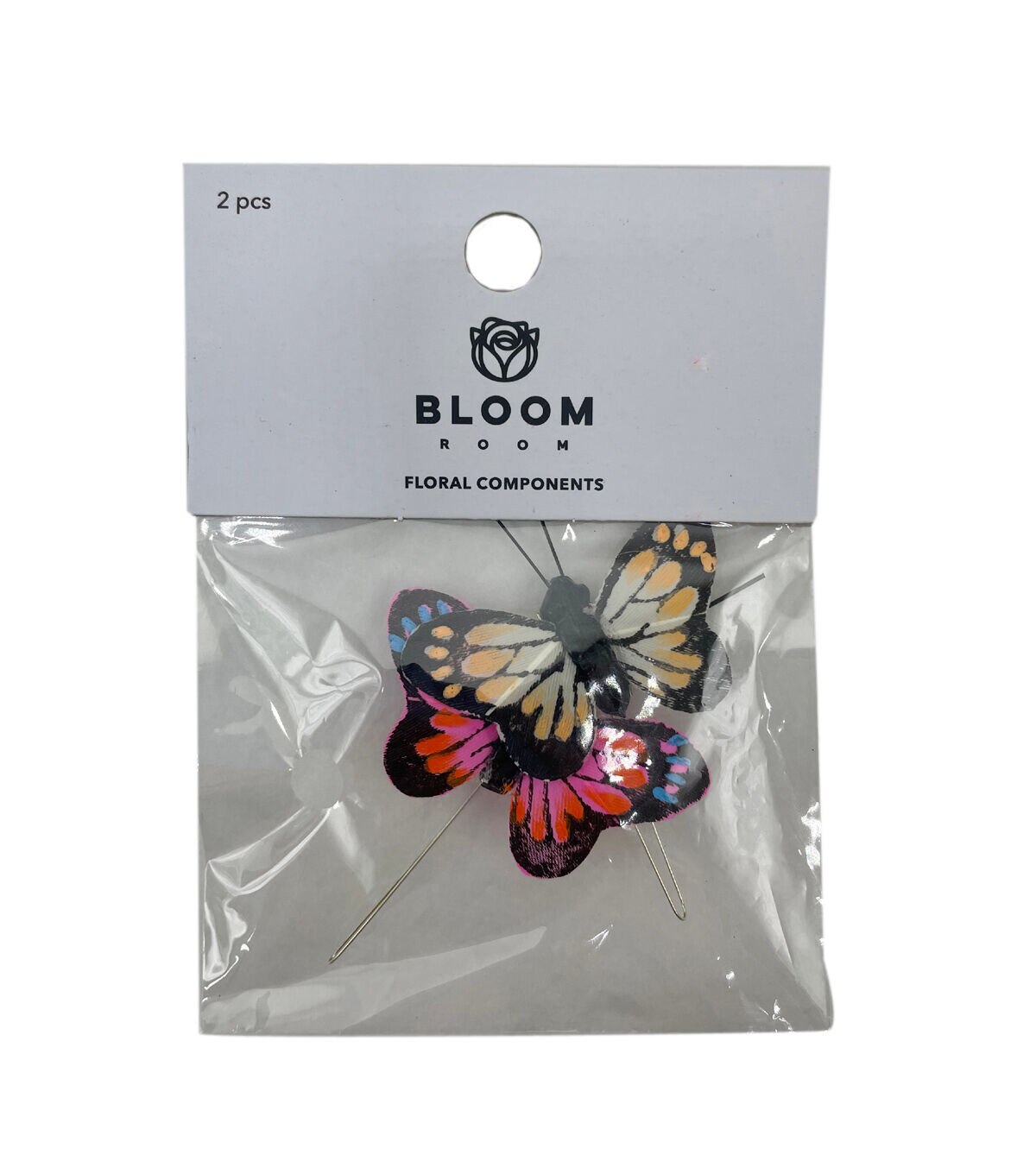 2pk Small Feather Monarch Butterflies by Bloom Room