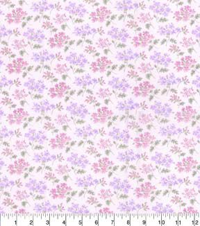 Fabric Traditions on Pink Floral Premium Cotton Fabric