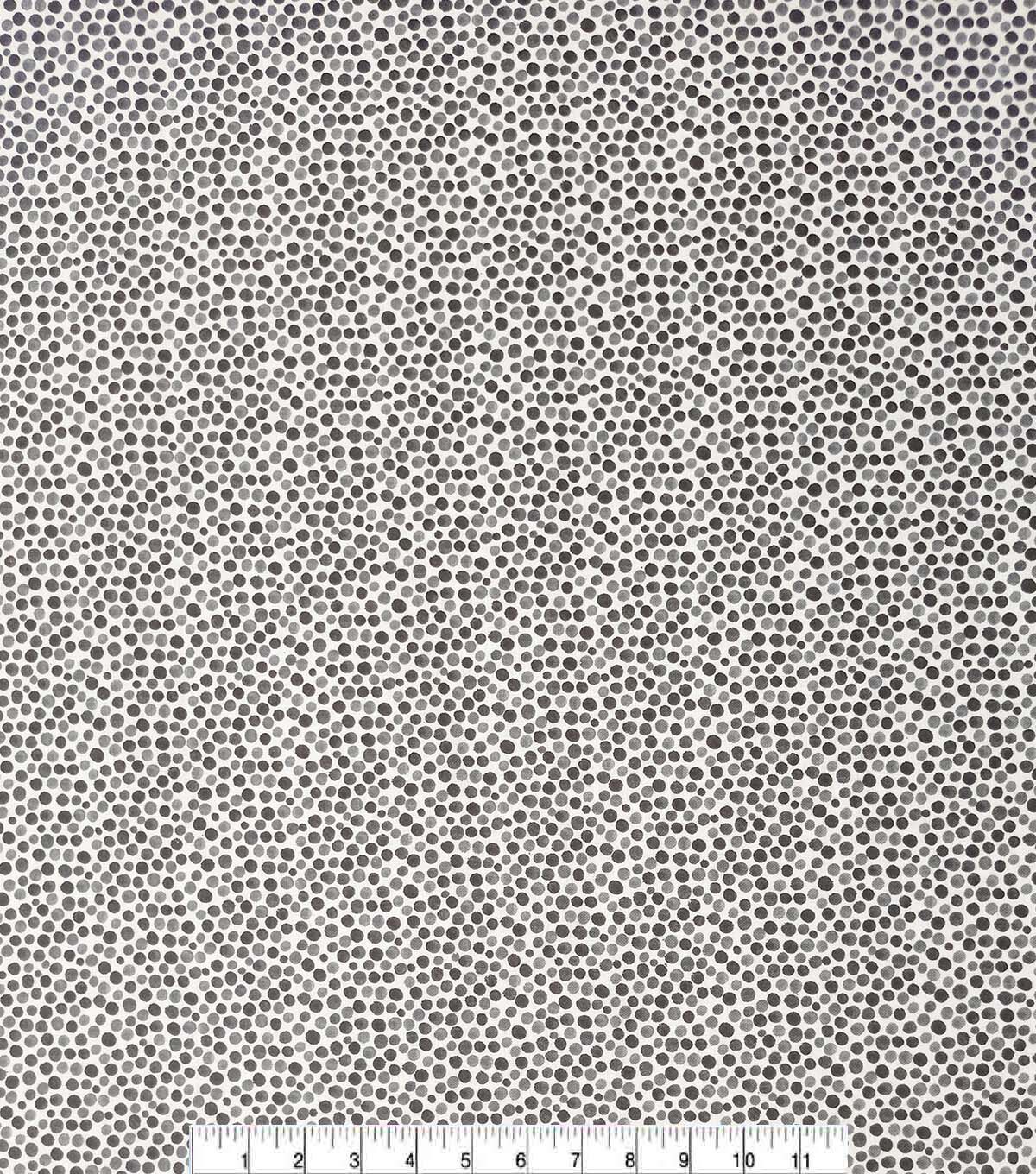 Black Watercolor Dots Cotton Fabric by Keepsake Calico