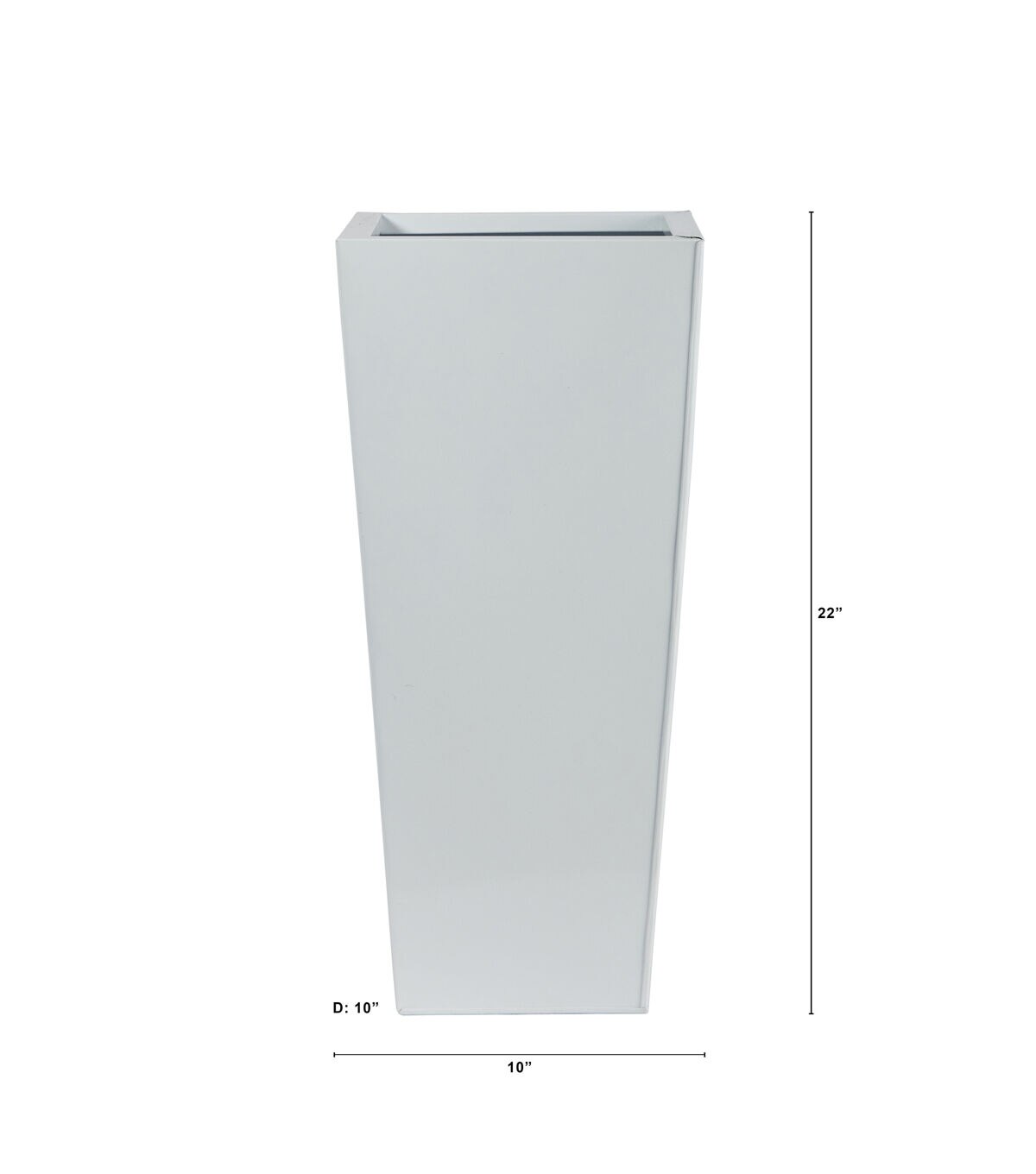 Nearly Natural 22 White Decorative Metal Tower Planter