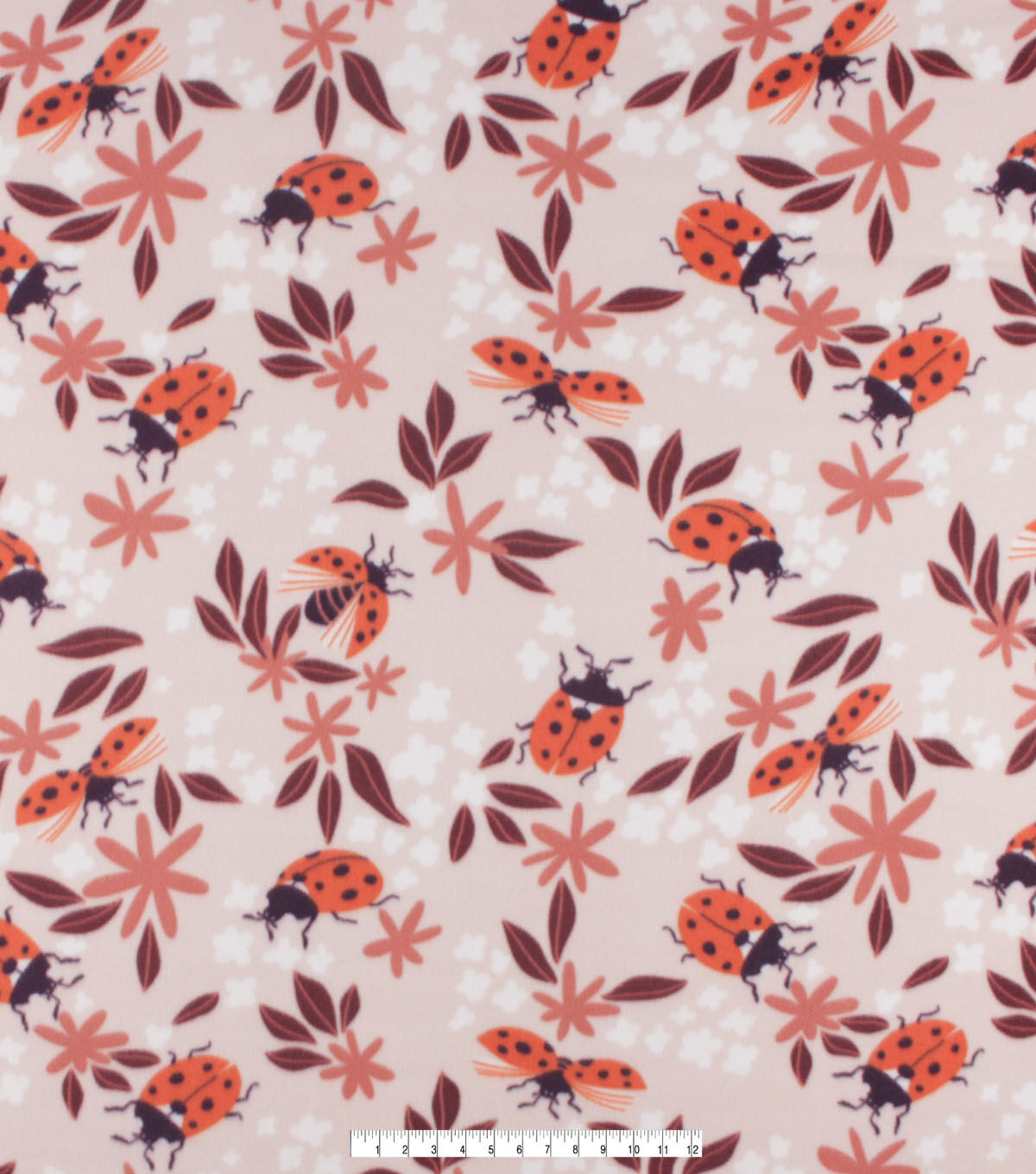 Ladybug Floral Blizzard Fleece Fabric