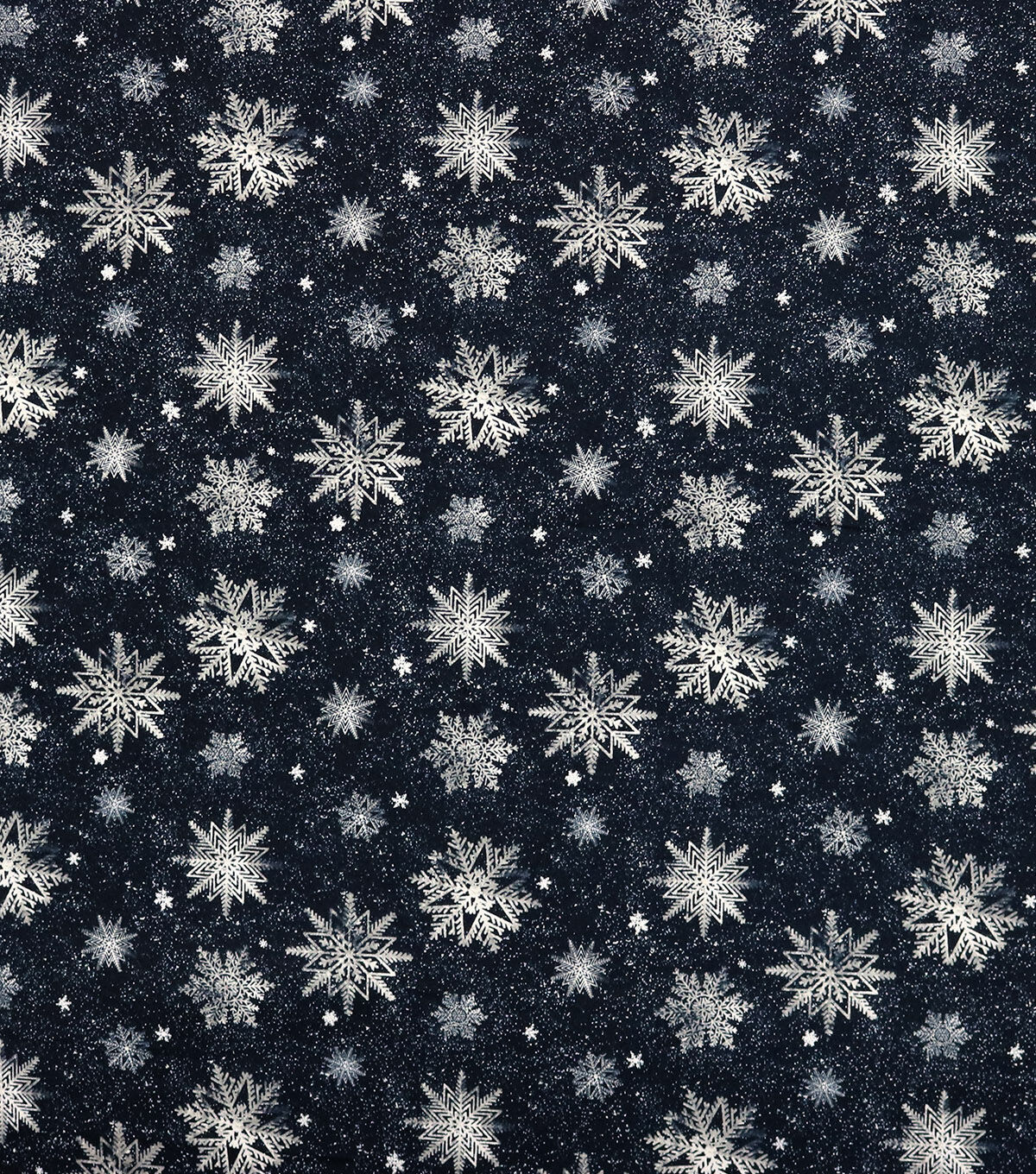 Snowflakes on Blue Super Snuggle Christmas Flannel Fabric