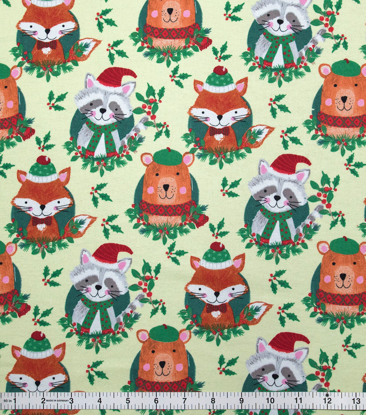 Woodland Animals Super Snuggle Christmas Flannel Fabric