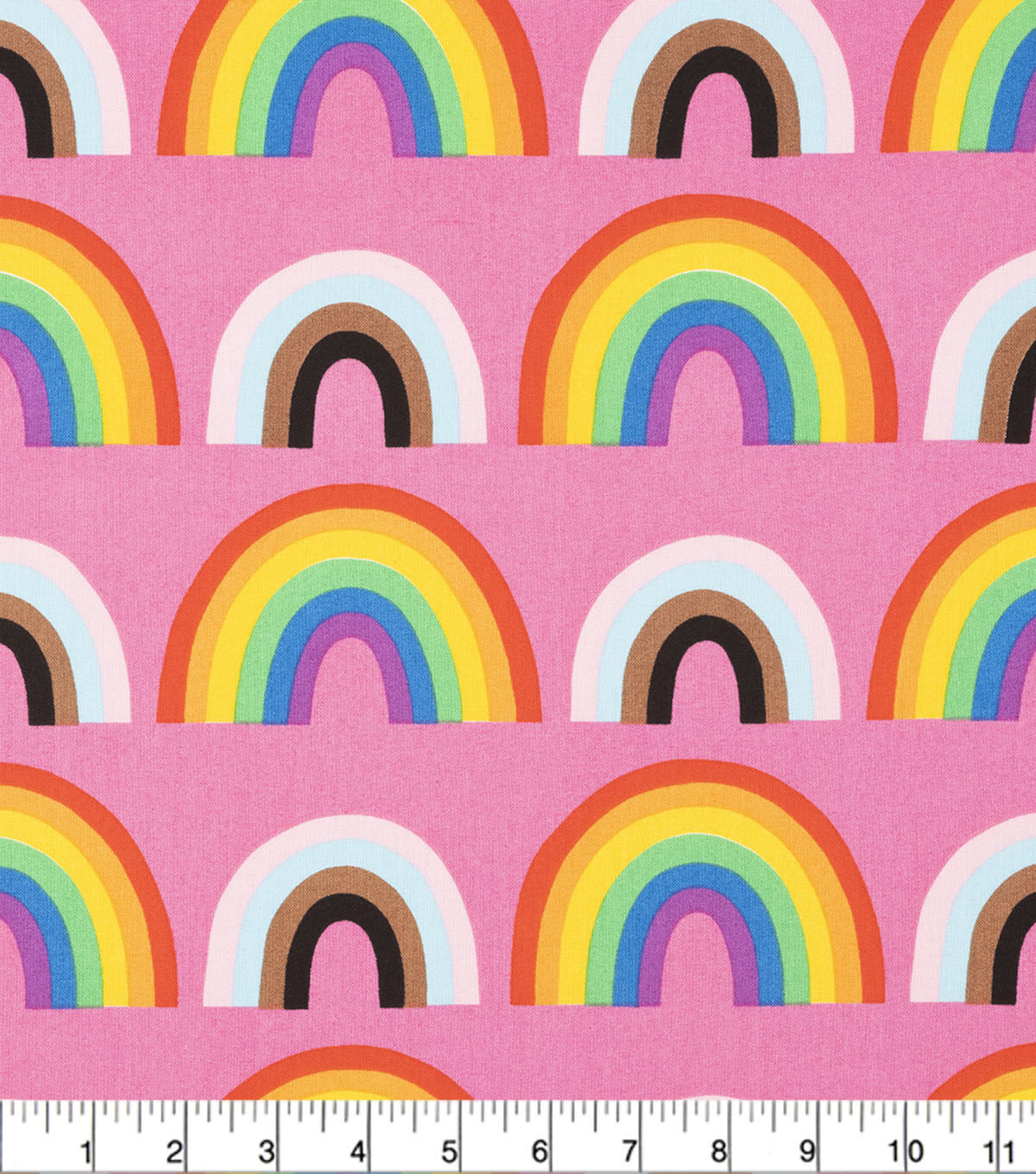 Alexander Henry Double Rainbow Pride Cotton Fabric