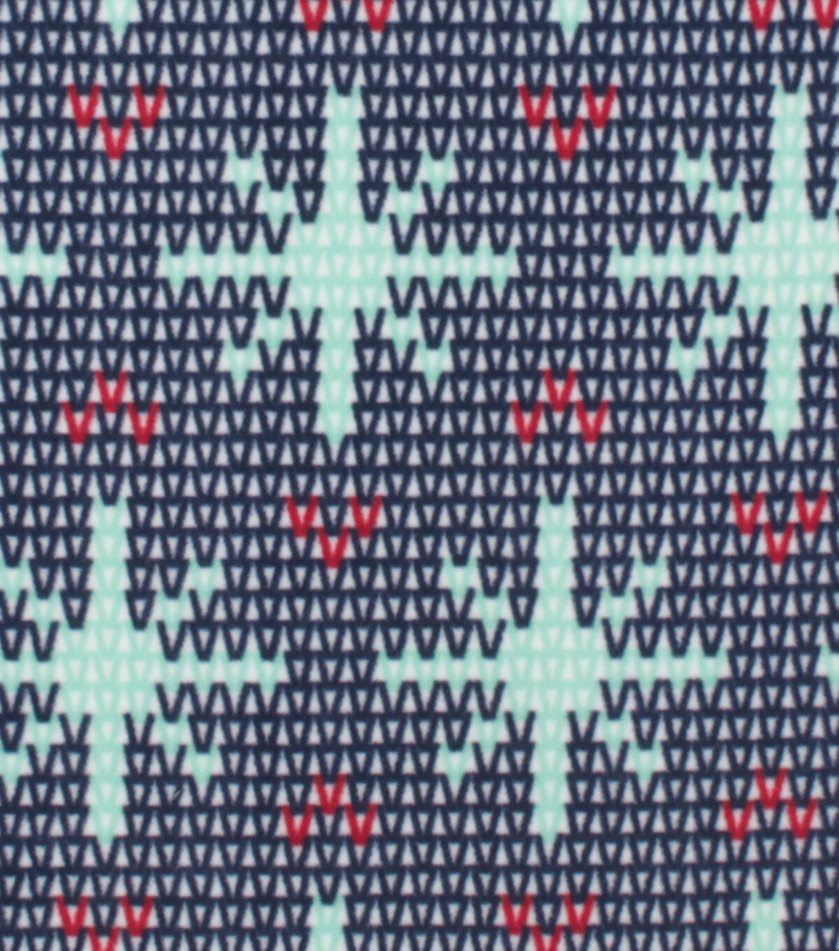 Blue Snowflakes Knit Anti Pill Fleece Fabric