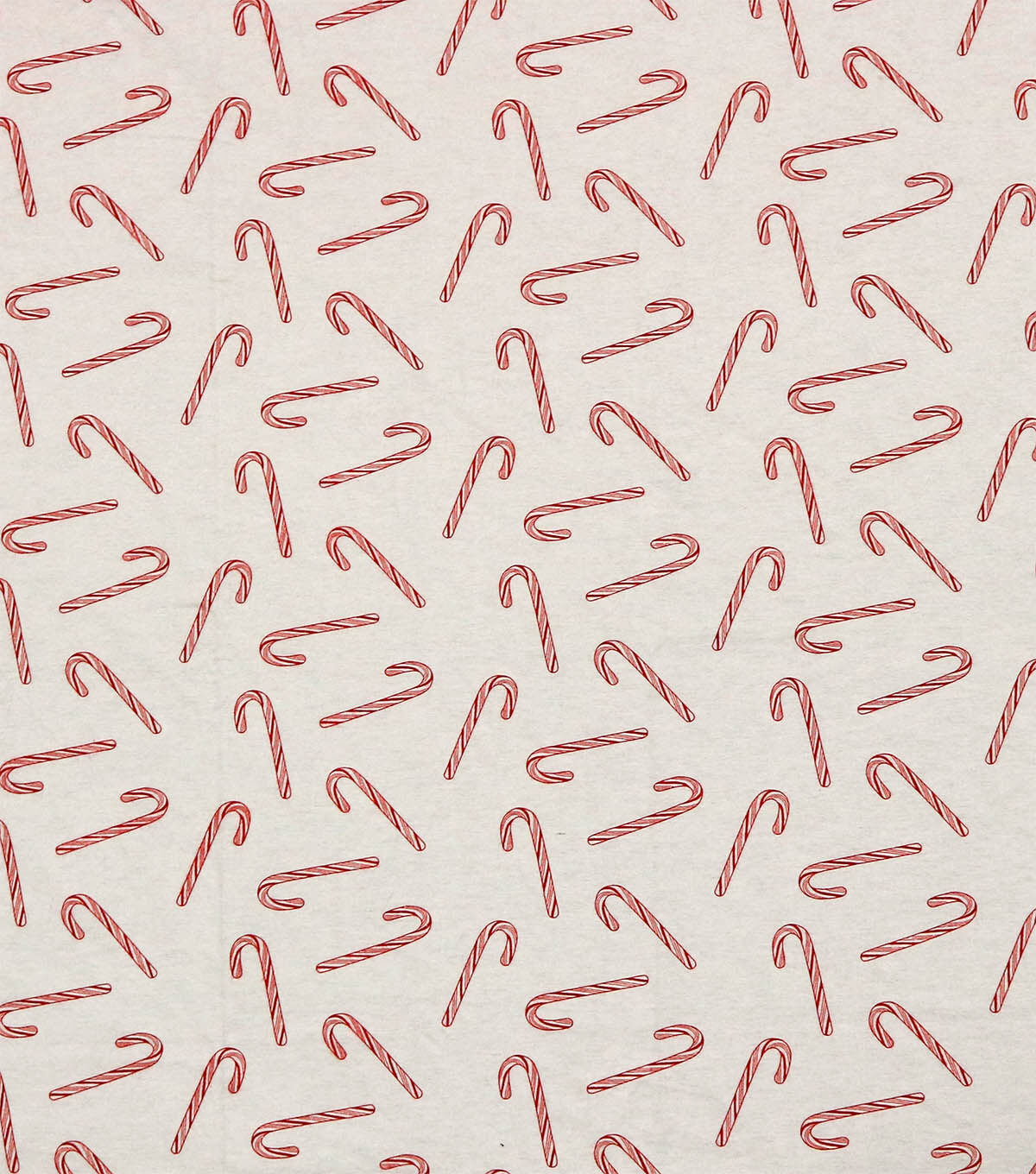 Candy Canes on White Super Snuggle Christmas Flannel Fabric