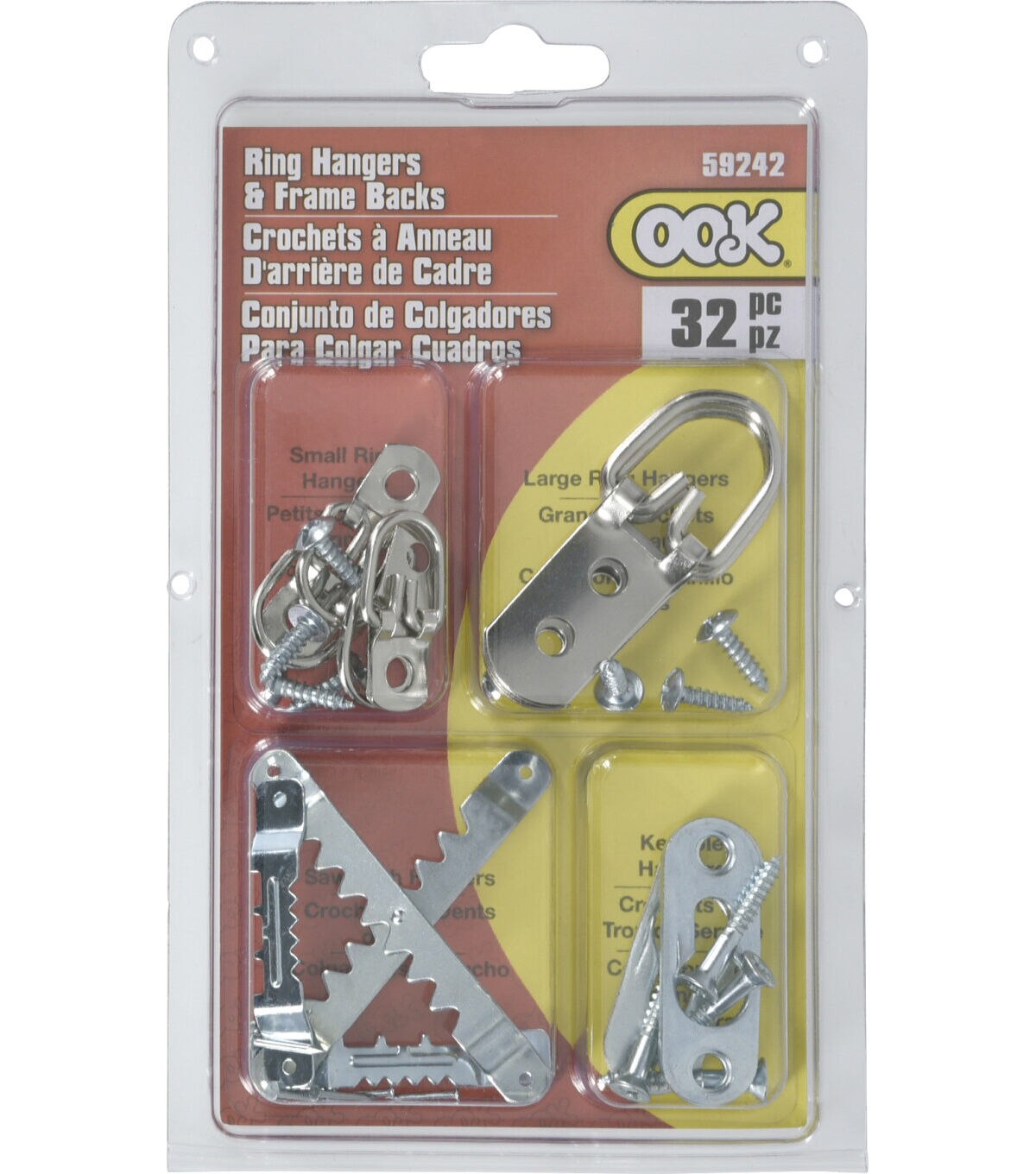 Ook 32pc Zinc Ring Hanger & Frame Back Kit