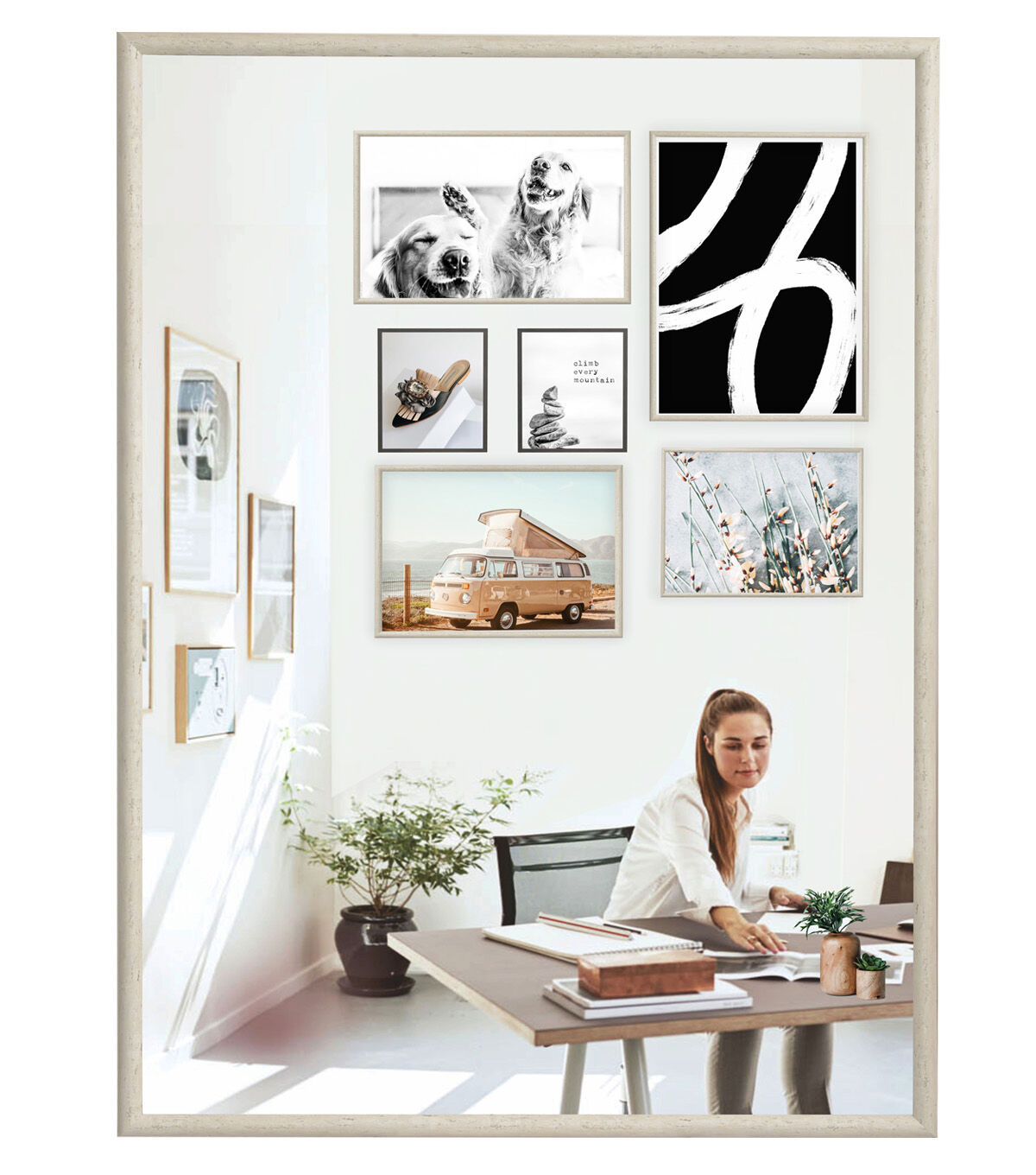 24 x 36 White Bullnose Poster Frame by Place & Time