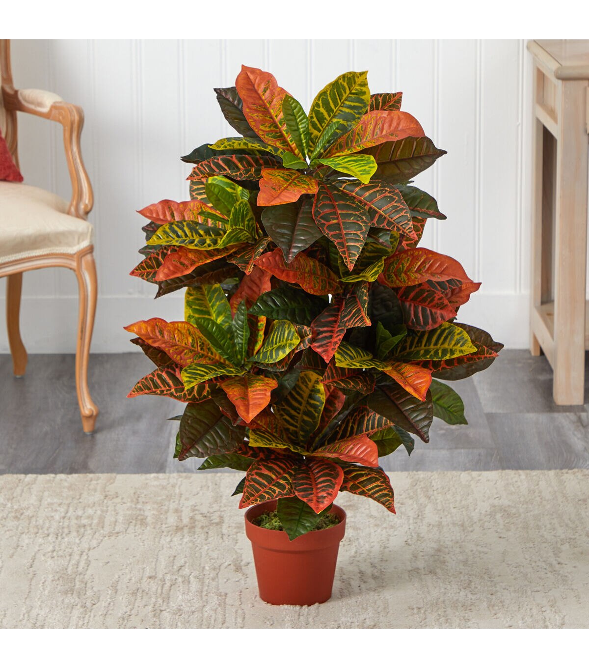 Nearly Natural 36in. Croton Artificial Plant (Real Touch)