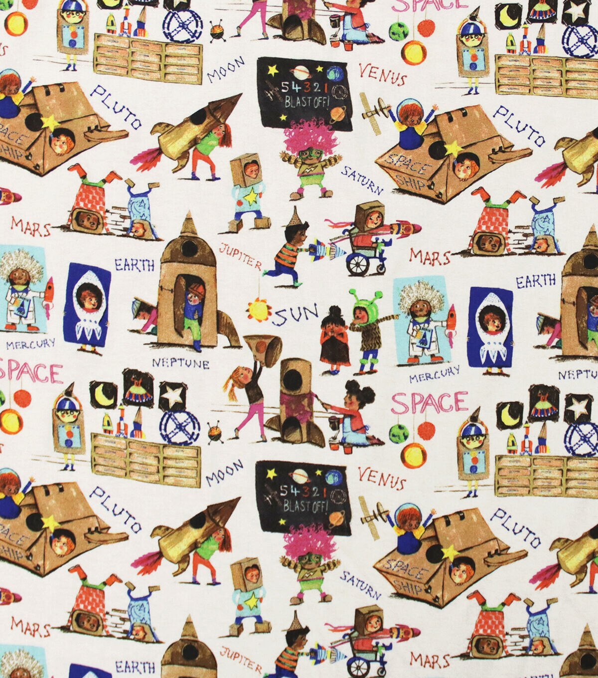 Make Believe Space Super Snuggle Flannel Fabric