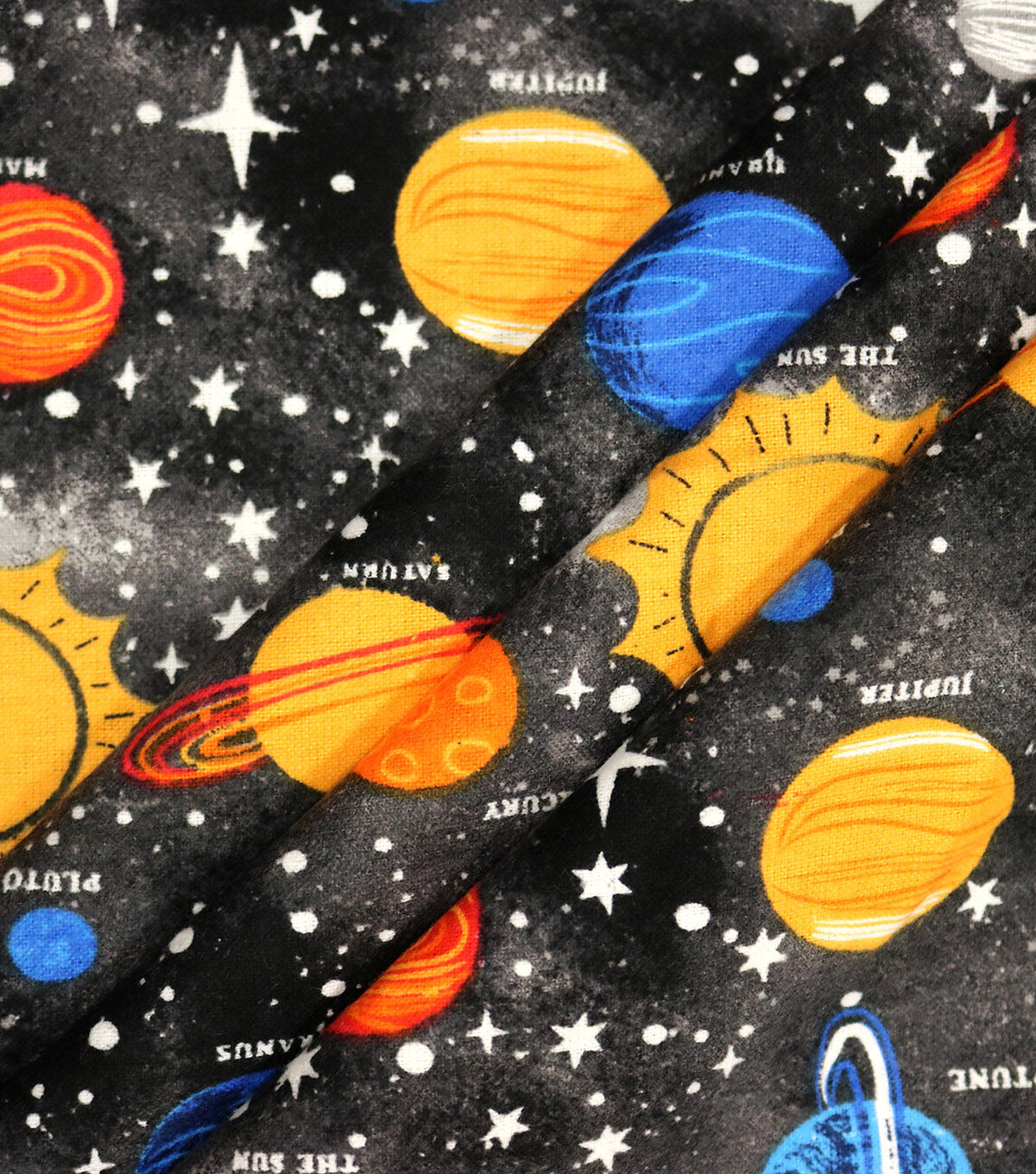 Solar System Names Super Snuggle Flannel Fabric
