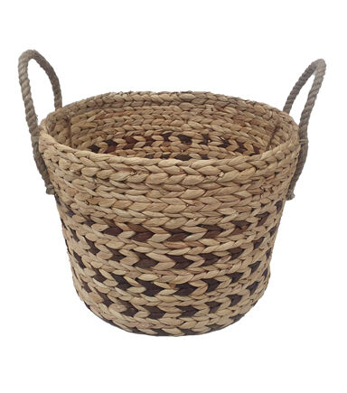 16 Water Hyacinth Woven Basket With Handles by Place & Time