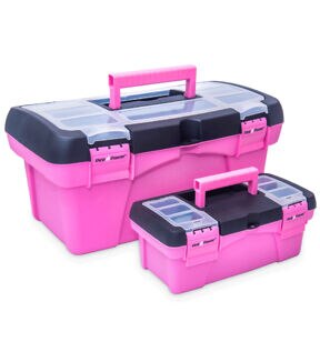 Pink Power 16 x 10 Pink Craft Tool Box Organizer Set 2ct