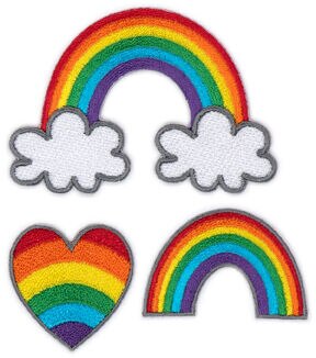 3ct Rainbows & Heart Iron On Patches by hildie & jo