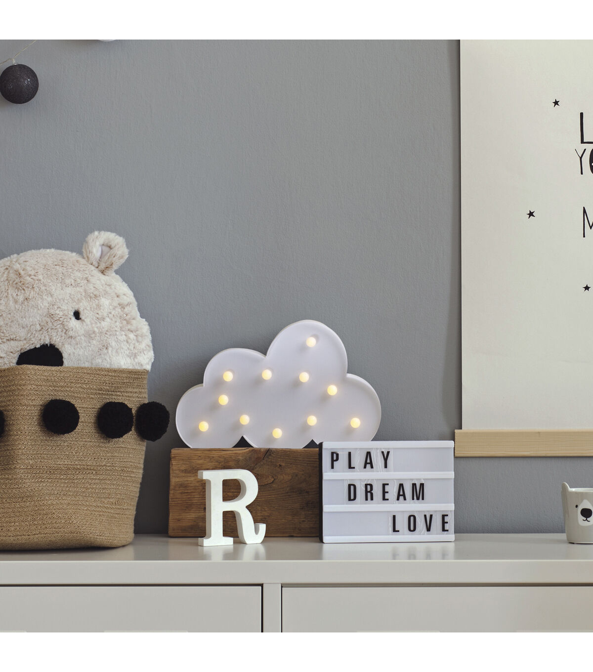 Northlight 11.5 White Cloud LED Marquee Wall Sign