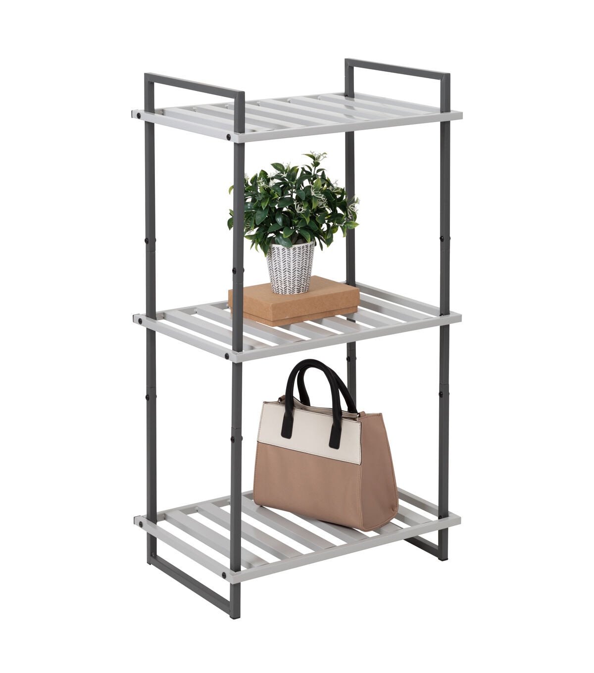 Honey Can Do 20 x 37.5 Gray Steel 3 Tier Metal Shelf
