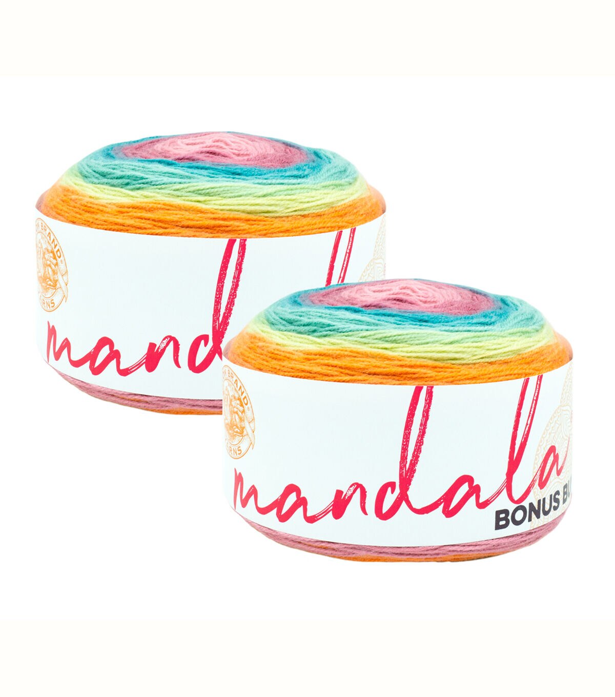 Lion Brand Mandala Bonus Bundle Light Weight Acrylic Yarn 2 Bundle