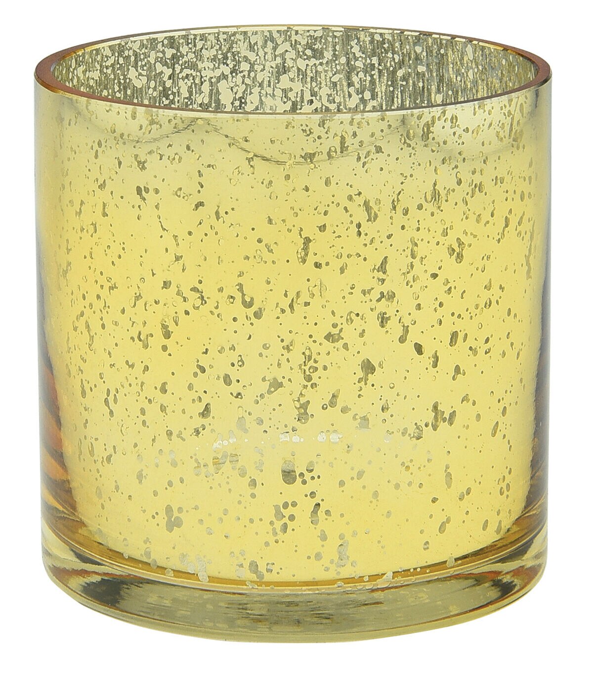 4 x 4 Gold Mercury Glass Cylinder