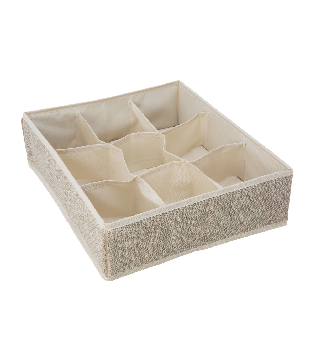 Simplify 14 Faux Jute 9 Compartment Drawer Organizer