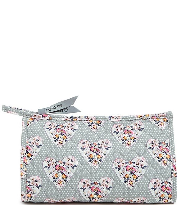 Vera Bradley Mon Amour Gray Trapeze Cosmetic Case