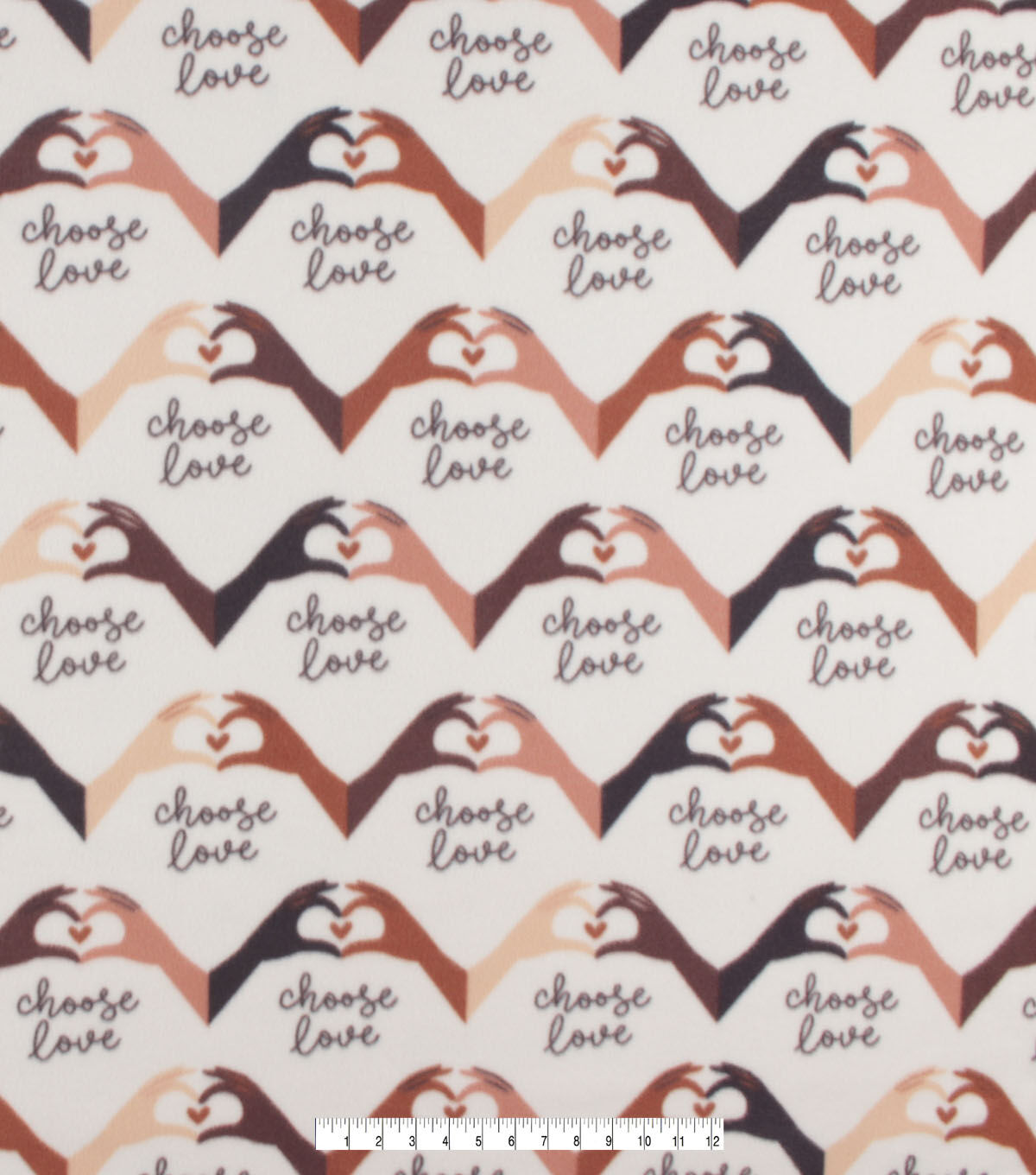 Choose Love Blizzard Fleece Fabric