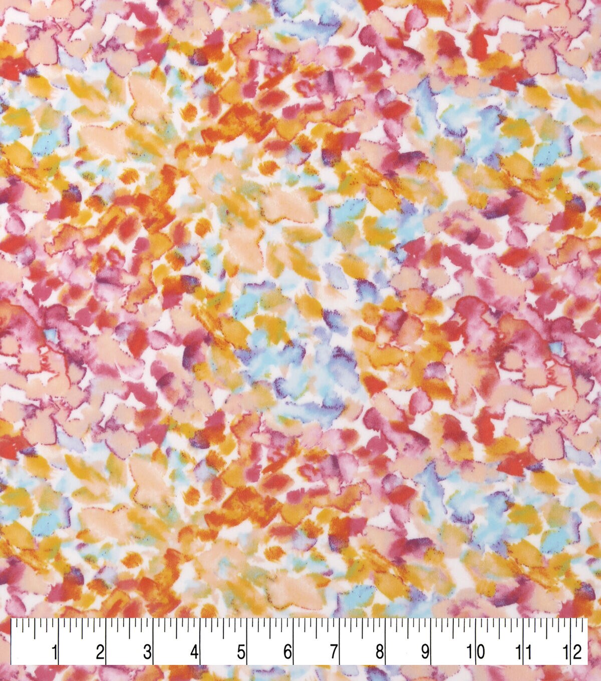 Bright Blurred Floral Pure Plush Fleece Fabric