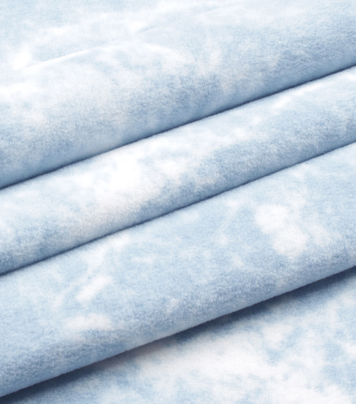 Ice on Blue Anti Pill Fleece Fabric