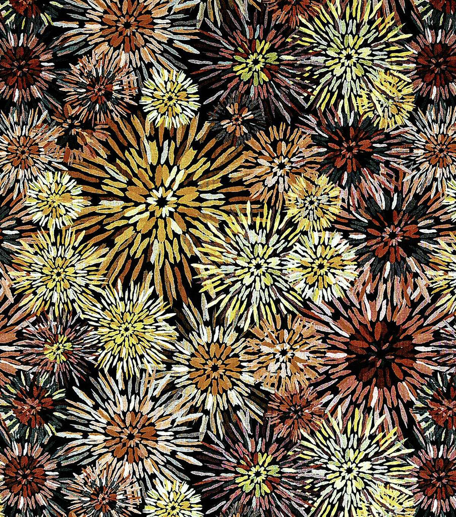 Yellow & Brown Fall Bursts Quilt Cotton Fabric by Keepsake Calico